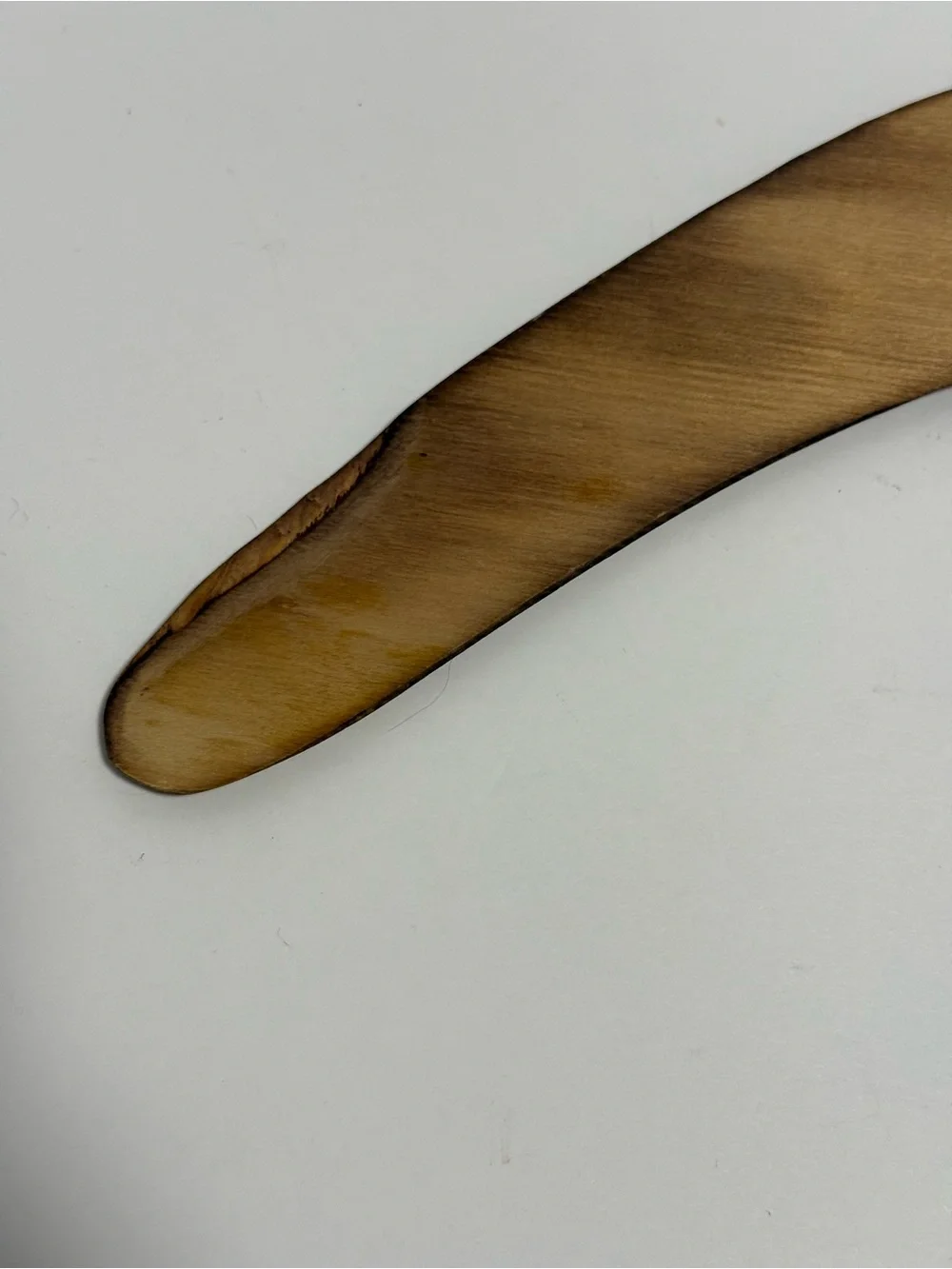 Vintage Hand Painted Australian Aboriginal Wood Boomerang Wall Decor 13.5